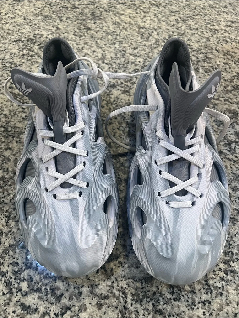 adidas Men's Gray White Sculpted Foam Runner Sneakers